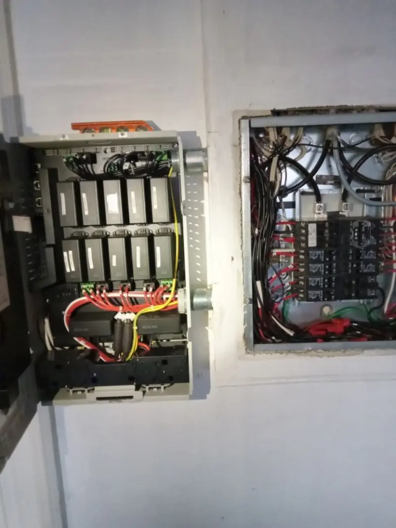 Electrical panel upgrade completed for Security Camera Wiring in Ross